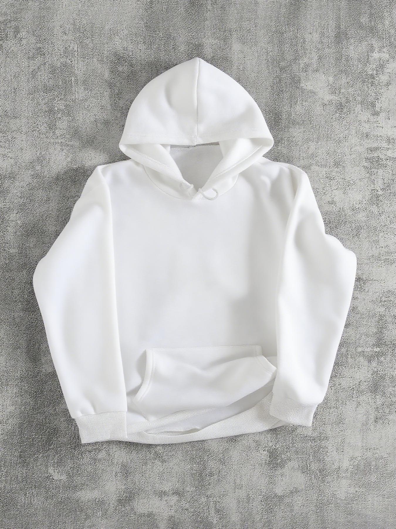 Men's Hooded Sweatshirt with Kangaroo Pocket and Drawstring Design Casual Loose Fit All - Season Wear Durable Fabric