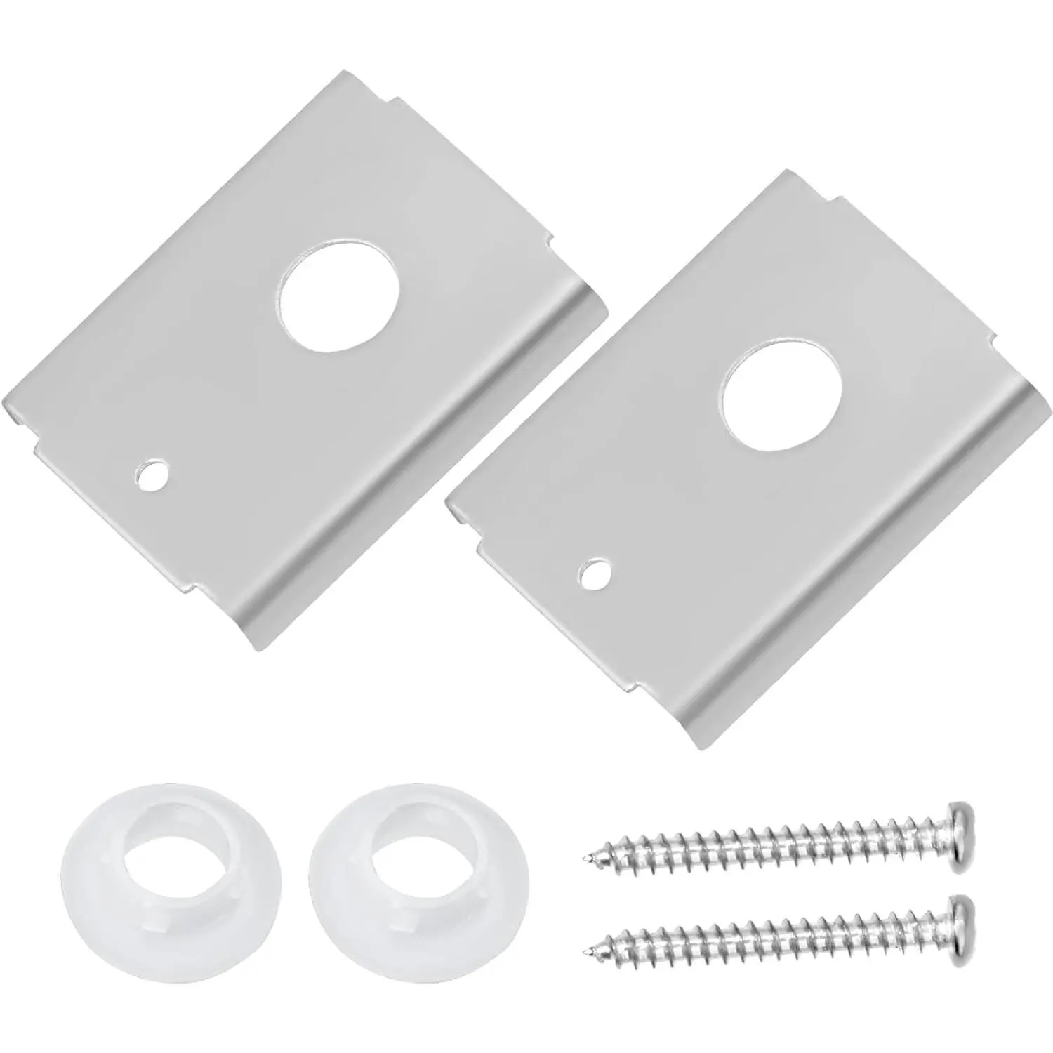 2Pack N7192 Bi-Fold Door Repair Bracket Kit, Folding Closet Door Hardware for 1-3/8 Inch Wood Doors, Fits 7/16" Pivot Pin, Top or Bottom Mount Steel Brackets