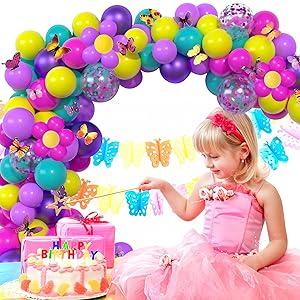 Pink Blue Purple Balloon, 60 Pcs 12 Inches Hot Pink Metallic Purple Teal Yellow Balloons Confetti Balloons for Magic Theme Birthday Decoration Shower Engagement Party Supplies