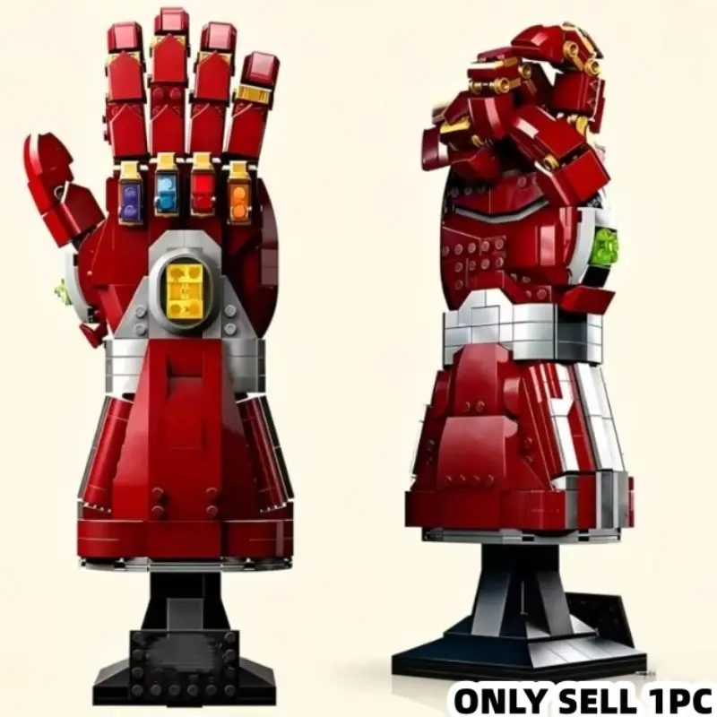 【Black Friday】2026 New Creative Brick Model Assembly Building Blocks, Gold Infinite Nano Glove Toy Model, Decorative Item, Christmas Gift