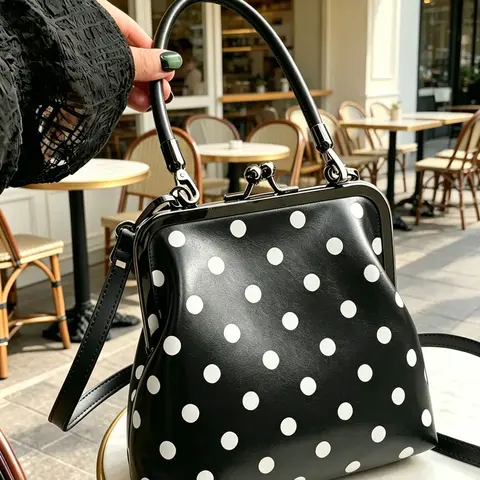 A sweet and gentle retro versatile aesthetic handbag with detachable shoulder strap design, featuring a trendy niche style, minimalist and elegant single shoulder or crossbody bag that can hold tissues, phones, and sunglasses