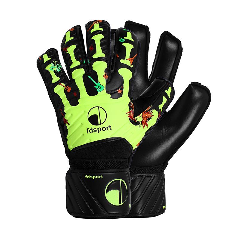 New football goalkeeper gloves with finger protection, latex palm, suitable for adult and children training 	   football drip soccer accessories goalie
