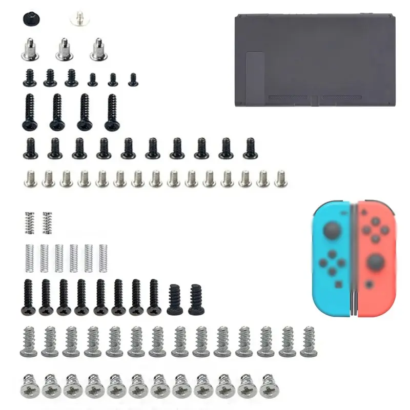 For Nintendo Switch Joy-Con Repair Kit, Left and Right Controller Replacement Parts, Game Console Maintenance Accessories, Screw and Spring Set