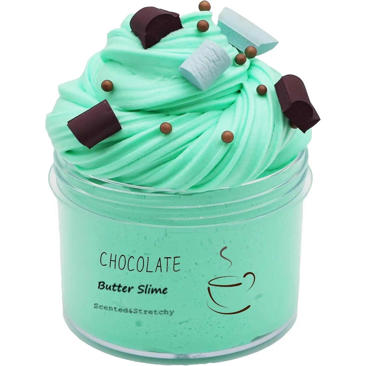 Butter Chocolate Slime, Scented and Stretchy Clay Sludge Toy, Party Favors, Prize, School Education, Birthday Gifts for Kids Girls Boys (200ml)