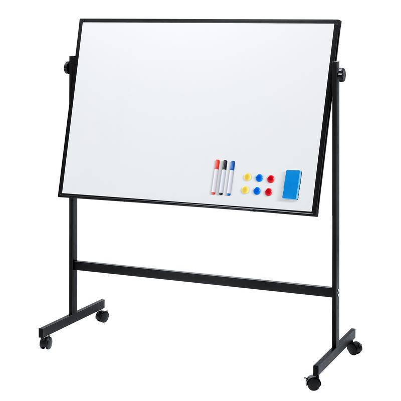 Rolling White Board on Wheels 48" x 32" Large Dry Erase Board with Stand for Home Office School Easy Install Strong Durable Double Sided Height Adjustable Flexible Mobile Use Wheels for Home Office Classroom Rolling White Board on Wheels 48" x 32" Large Dry Erase Board with Stand for Home Office School Easy Install Strong Durable Double Sided Height Adjustable Flexible Mobile Use Wheels for Home Office Classroom