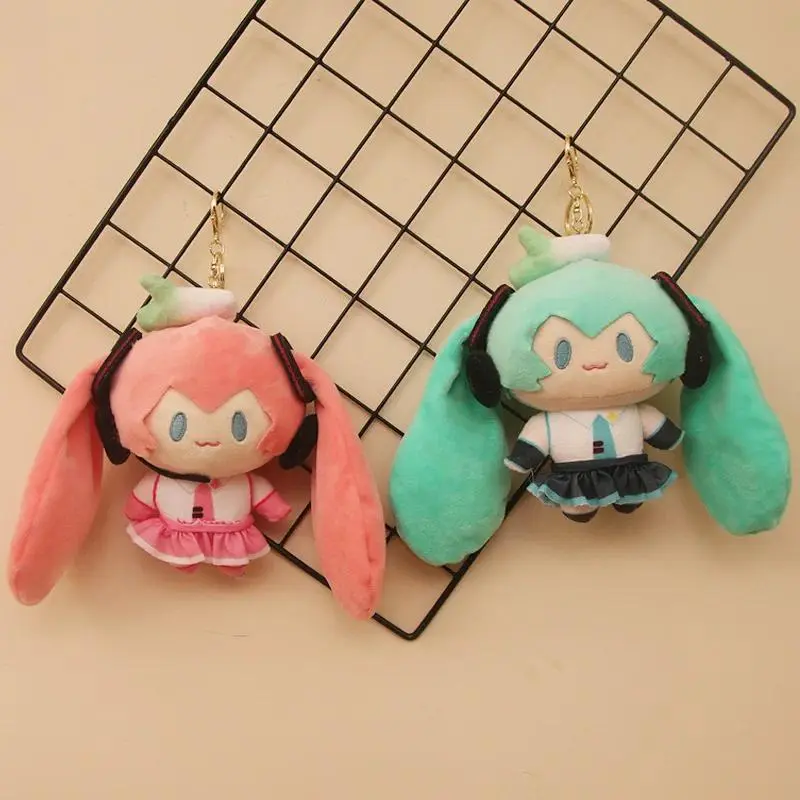 2026 new hot item Hatsune Miku Plush Doll Keychain Cute Cartoon Anime Goods Two-Dimensional Vocaloid Backpack Pendant Plush Doll Pendant Toy Gift