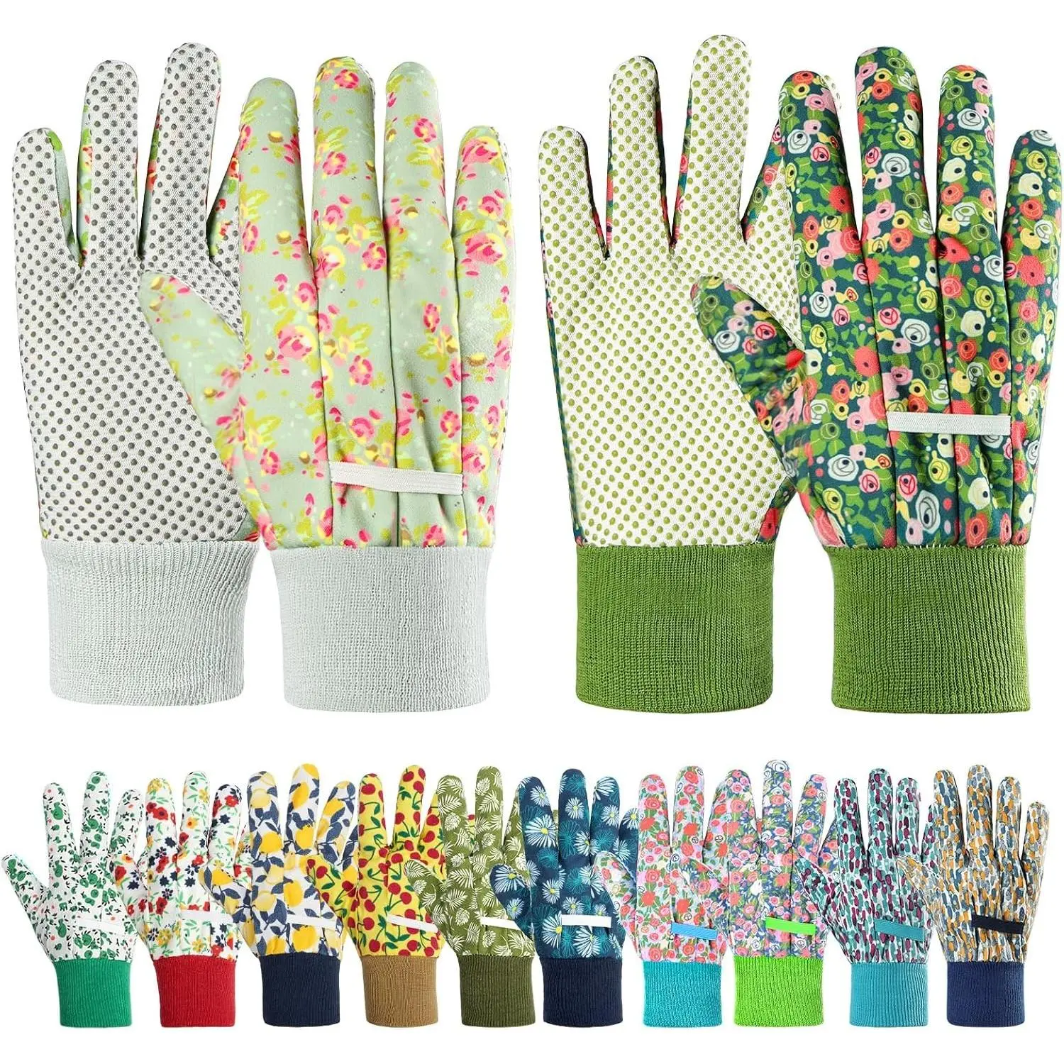 Floral Gardening Gloves for Women/Ladies, Non-Slip Garden Work Gloves,Breathable Yard Work Glove Light Working Gloves
