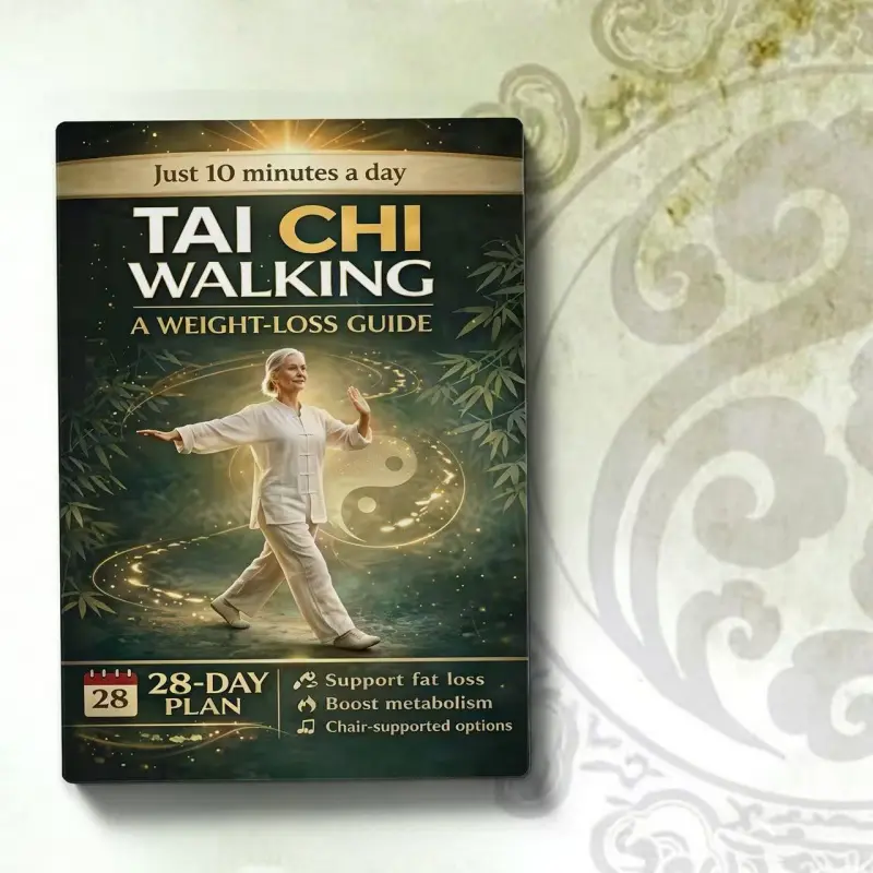 Tai Chi brisk walking weight loss method: 28 day progressive plan (suitable for elderly people) (gentle daily walking/joint friendly/low impact exercise/chair assisted walking/indoor and outdoor selection) | Improve balance and stability