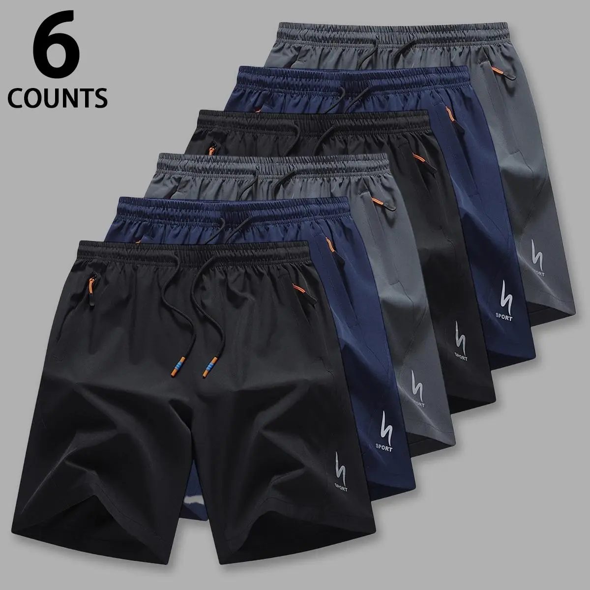 Men's Outdoor Hiking Shorts, Featherweight Dry-Fit Adjustable Loose Medium-Length, Drawstring Elastic Waist, Breathable, for Camping & Hiking Adventures, Adjustable Men's Shorts, Dry-Fit Men's Shorts