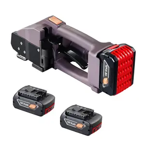 VEVOR Electric Strapping Machine, for 0.39"-0.75" PP PET Straps, Portable Electric Banding Tool with Digital Display, 2x 4000mAh Battery Powered Automatic Strapping Tool for Packaging Box Pallet