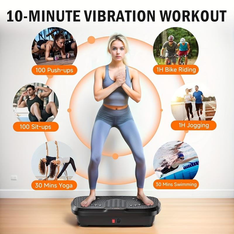 Vibration Plate Exercise Machine, Waver Vibration Plate, Home Fitness Full Body Shaker Exercise Machine, Vibration Board Equipment For Lymphatic Drainage, Gym Set Women Men Ab Leg Step Workout Platform, Without Battery