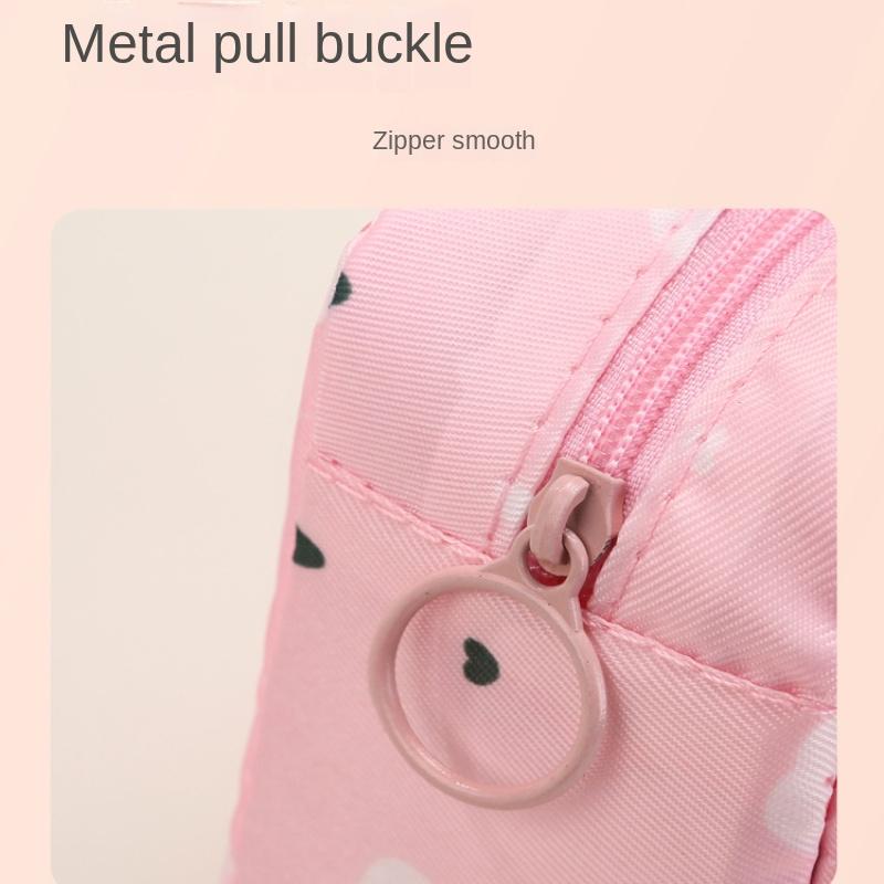 Cartoon Pattern Sanitary Napkin Storage Bag, 1 Count Portable Menstrual Pad Storage Bag, Small Zipper Space-Saving Pouch, Space Saving Bags for Outdoor Travel and Home Organizer Supplies #GLOBAL PICKS