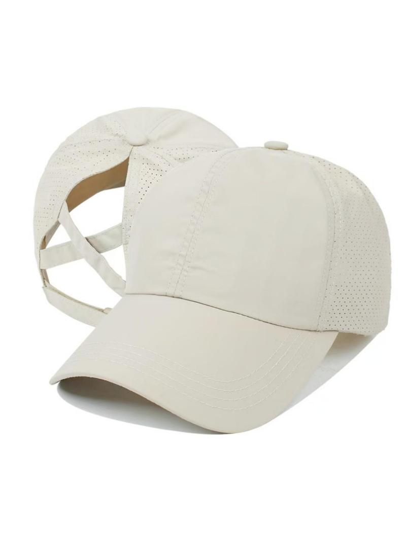 Women's Simple Style Plain Color Baseball Cap, Casual Trendy Hat for Outdoor Sports, Fashion Quick Drying Accessories for Daily Wear and Outdoor Sport