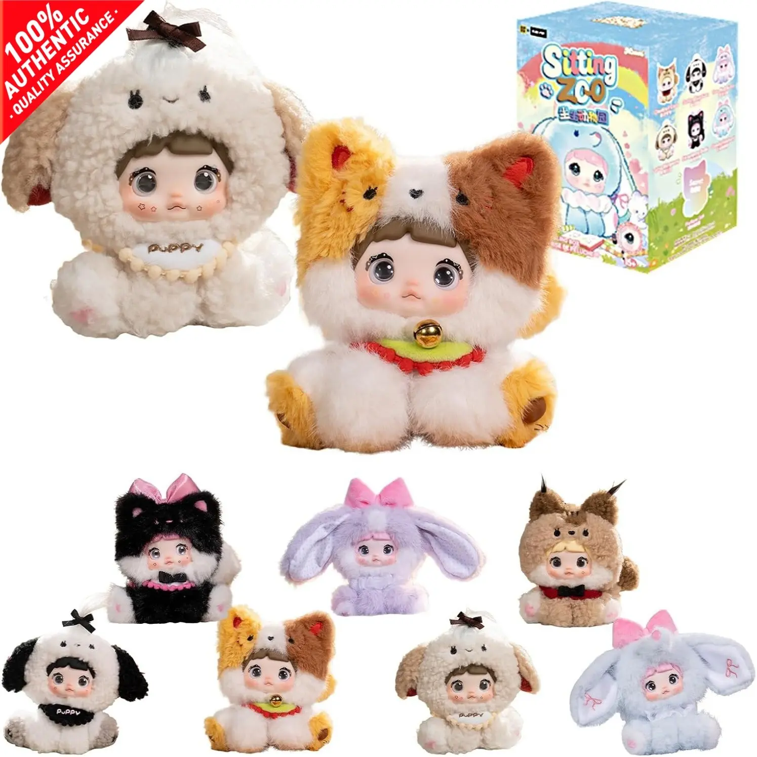 Nommi Zoo Series Blind Box, Cute Pendant Keychain, Anime Figure Statue, Collectible Toy, Surprise Gift for Birthday, Festival, Couples