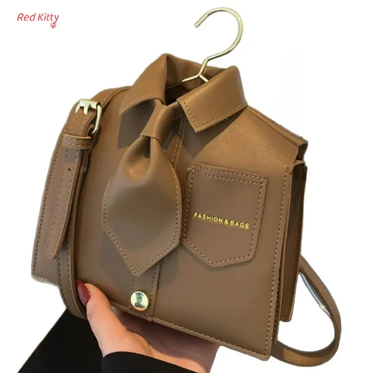 Women's Collapsible Collar Crossbody Bag - Solid Faux Leather Compact Travel Purse with Edged Paint Detail and Magnetic Close