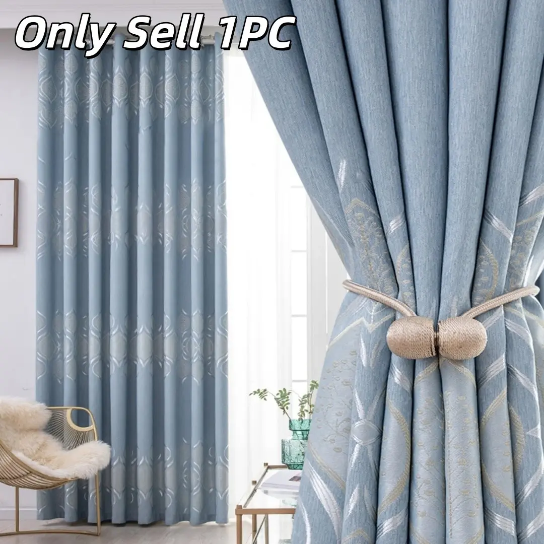 Nordic Style Blackout Window Curtain, 1pc for Bedroom, Living Room, Balcony, Modern Design, Energy Efficient, Easy Installation, Blackout Curtains