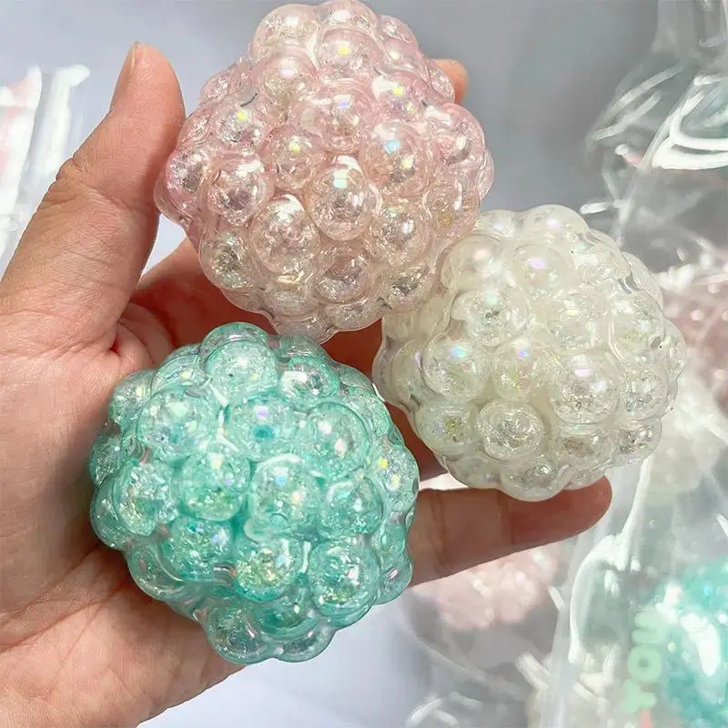 Creative Bead Pearl Burst Bead Ball Decompression Toy Slow Rebound Toy Children Stress Relieving Toys
