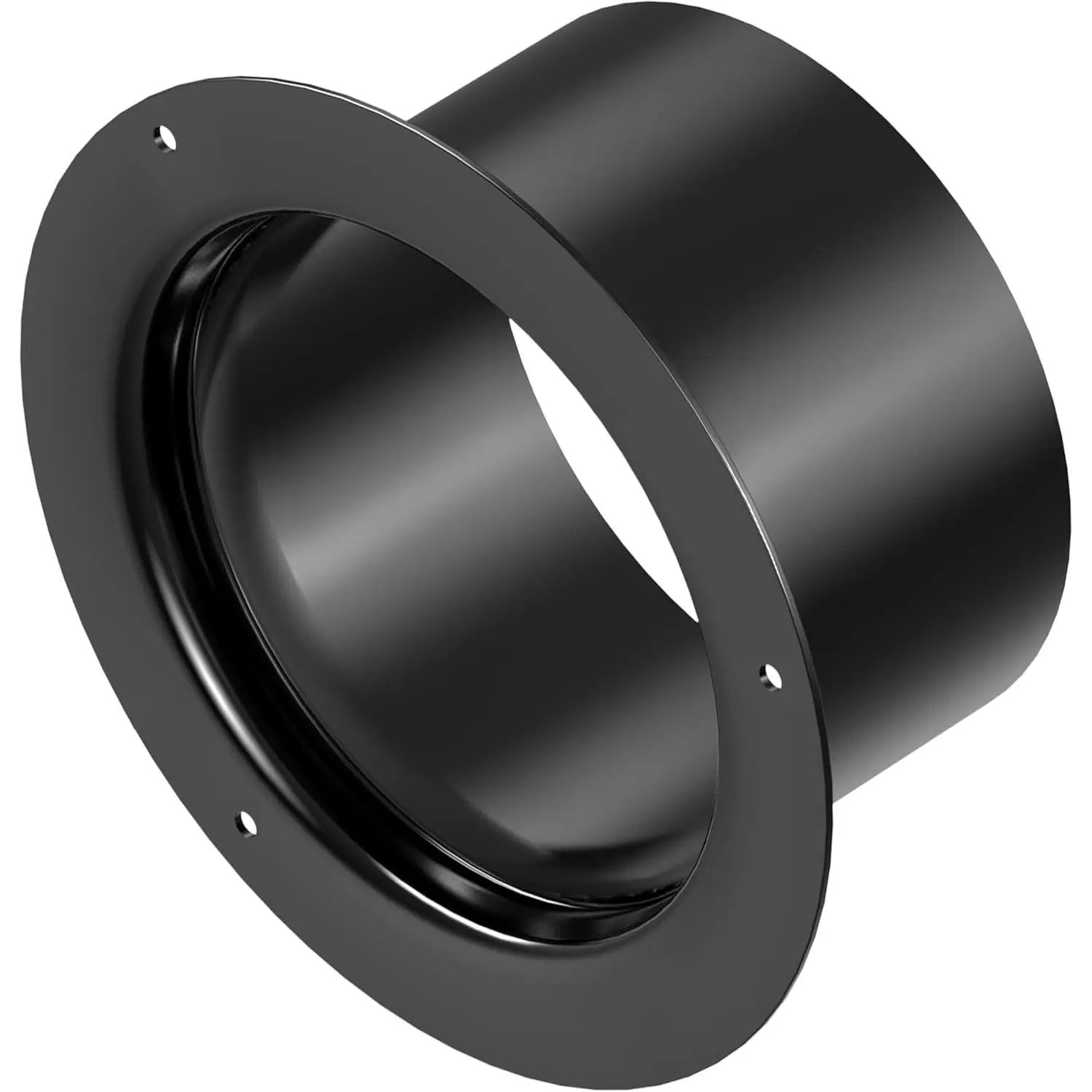 3 Inch Duct Connector,  75mm Plastic Straight Pipe Flange for 3" Ducting Pipes Hoses Heating Cooling HVAC Ventilation Use, Black