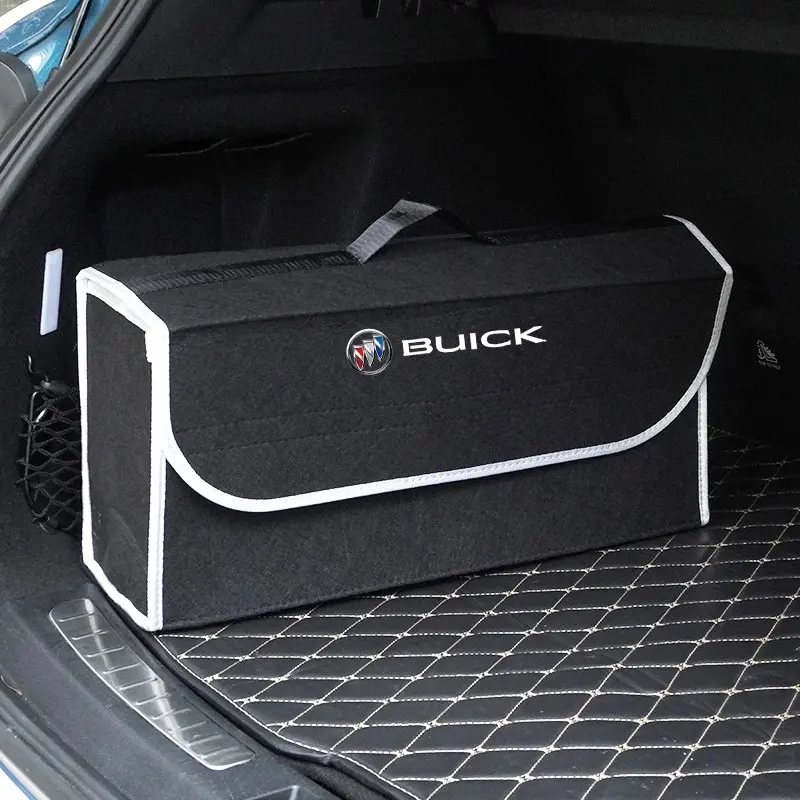Car Soft Felt Storage Box Car Storage Bag Car Trunk Organizer Household Storage Box Accessories For Buick Century Excelle XT Regal LaCrosse Encore Park Avenue Envista GL8