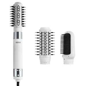 VEVOR Hair Dryer Styler, Ionic Hair Dryer Brush, 110,000RPM High-Speed Hot Air Styler with Brushless Motor, Oval & Paddle Brush, Blow Dryer Brush Styling Tool for Fast Drying Volumizing Straightening