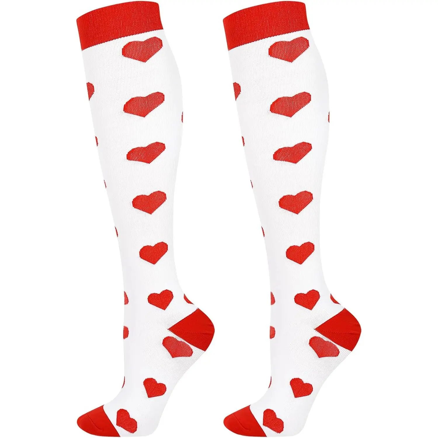 Women's Knee-High Compression Socks - Supportive Athletic Socks for Pregnant Women, Travel, Work Use, Traveling
