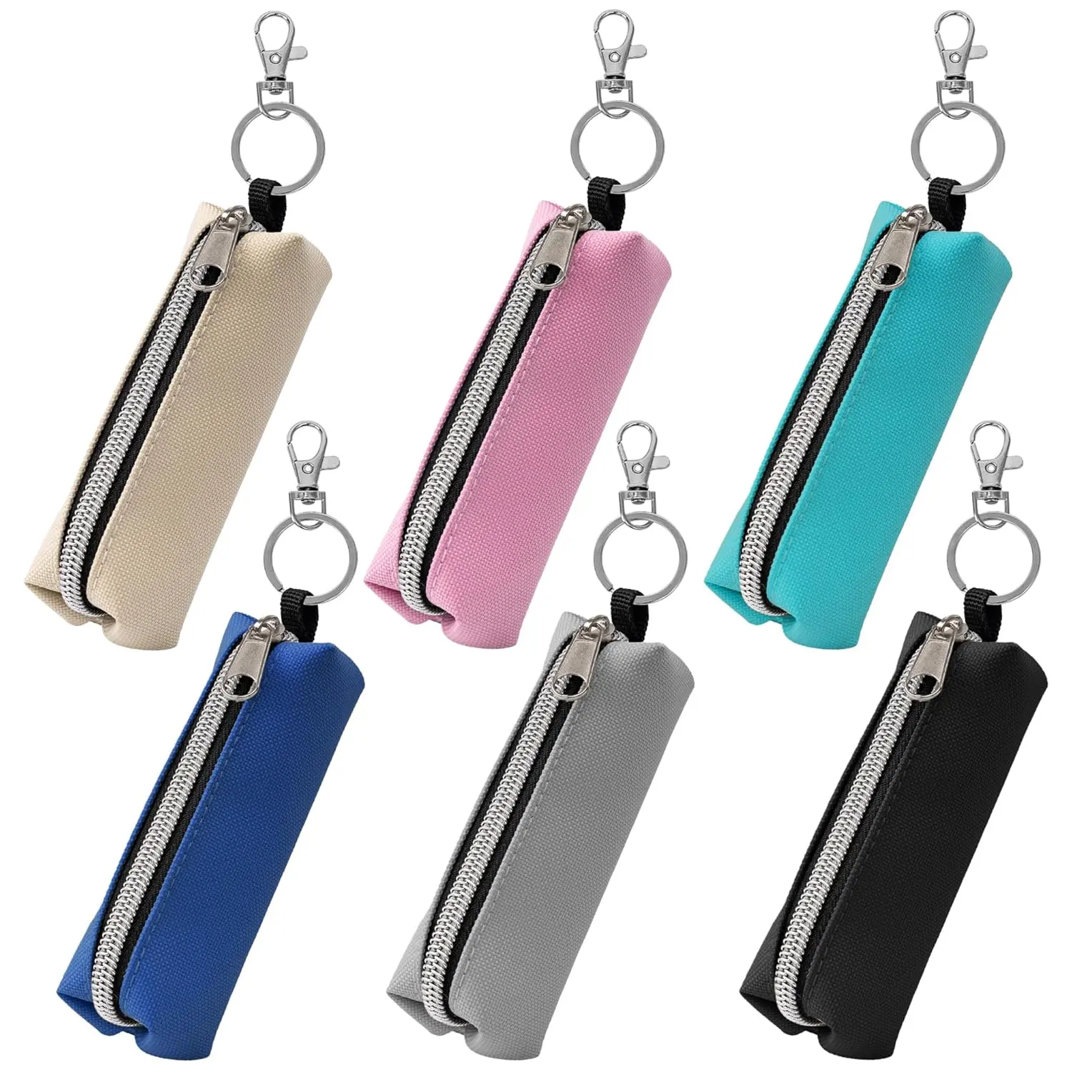 6 count Lip Balm Sleeve Pouch Portable Lipstick Holder Bag Clip- Makeup Travel Accessories  Stuffers  for Women