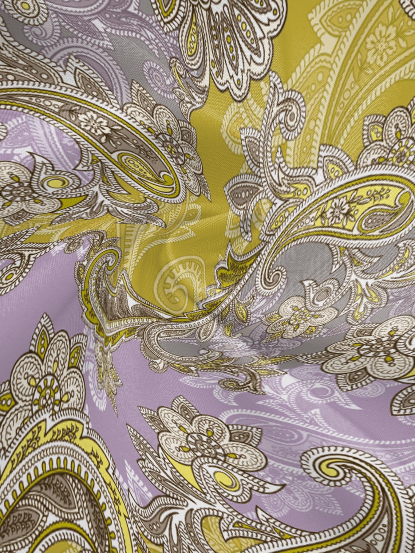 Women's All Over Print Split Hem Shirt, Casual Boho Blouses, Casual Long Sleeve Collared Top for Spring, Ladies Clothes for Daily Wear