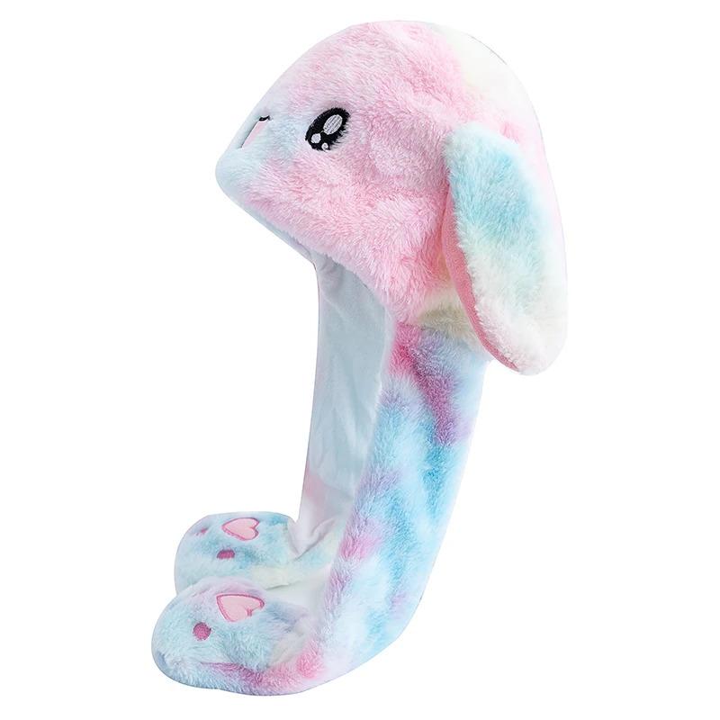 New Style Cute Ear Moving Up Cap Women Girls Funny Hat Rabbits Style Ears Plush Winter Lovely Hat ﻿