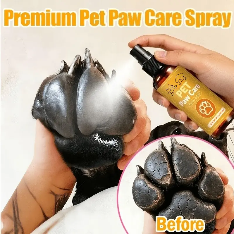 Pet paw care spray, special for dogs and cats, moisturizing and nourishing formula, support soft and smooth paw pad, help maintain healthy paw, suitable for indoor and outdoor use, a necessary care for all dogs, puppies and cats