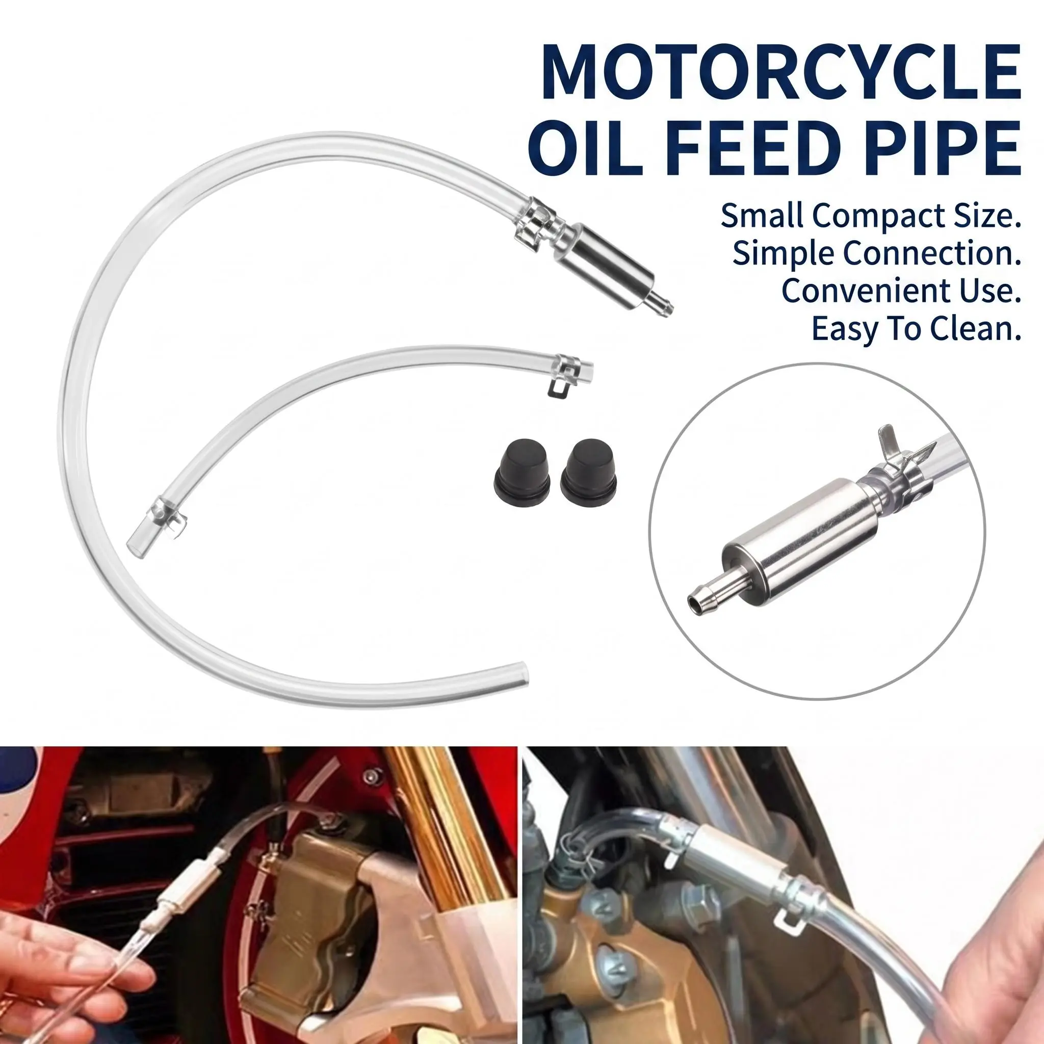 Brake Bleeder Kit,Brake Fluid Bleeder Kit Includes 2PCS Brake Bleeder Hose,One Way Check Valve,Universal Brake Bleeder Kit Car Accessories for Car Motorbike Bike -YY1