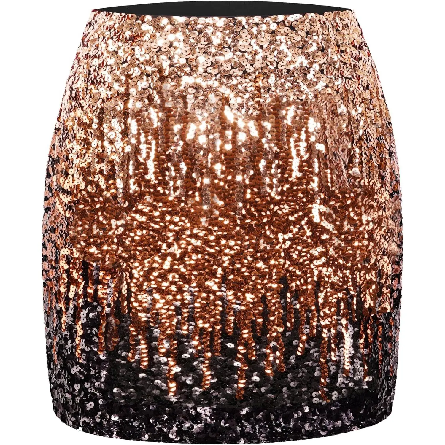 Women's Elegant Sequin Sparkle Bodycon Mini Skirt - Stretchy Night Out Party Clubwear