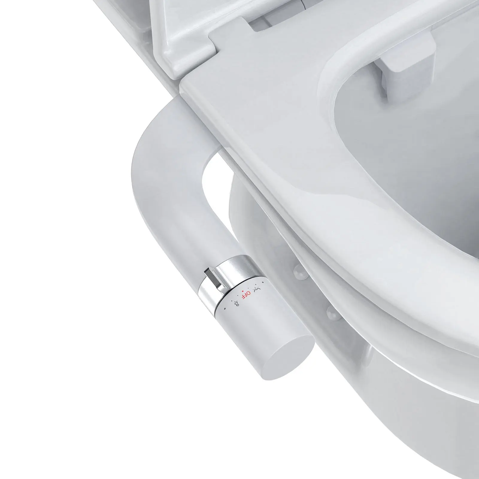 Garvee Double Spray Boom Bidet Attachment for Toilet Seat, Double-Handled Wheel Adjustable Water Pressure, Self-Cleaning, Hip Wash, Women's Wash