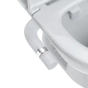 Garvee Double Spray Boom Bidet Attachment for Toilet Seat, Double-Handled Wheel Adjustable Water Pressure, Self-Cleaning, Hip Wash, Women's Wash