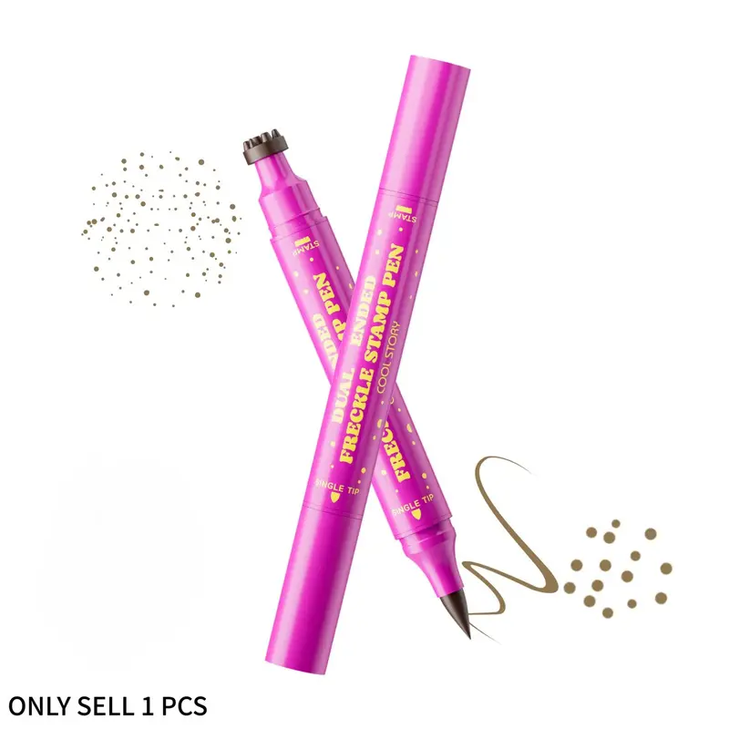 Fine Tip Waterproof Freckle Makeup Pen, Simulated Freckle Stamp Effect, Long Lasting Easy to Apply Freckle Marker for Daily Look & Role Play Cosmetics