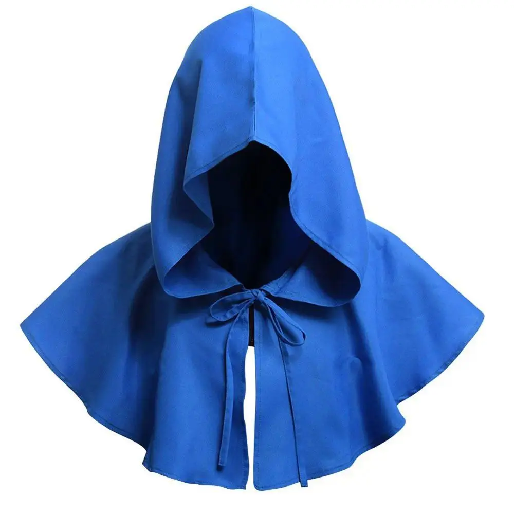 Costume Cosplay Props Child Carnival Unisex Wizard Adult Witch Party Coat Hooded Cape Short Cloak Hooded Cloak