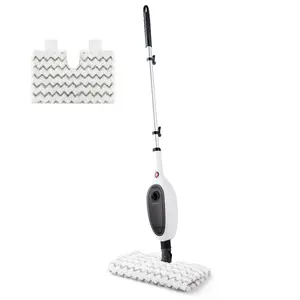 ARCH Steam Mop for Floor Cleaning, 1200W Fast Heating 15S, Double-Sided Flip Design, 10-in-1 Steam Cleaner with Attachments for Hardwood Tile Kitchen Living Room, Lightweight 4.42lb, 23ft Cord, White, White Color Options, Plastic/Steel Material