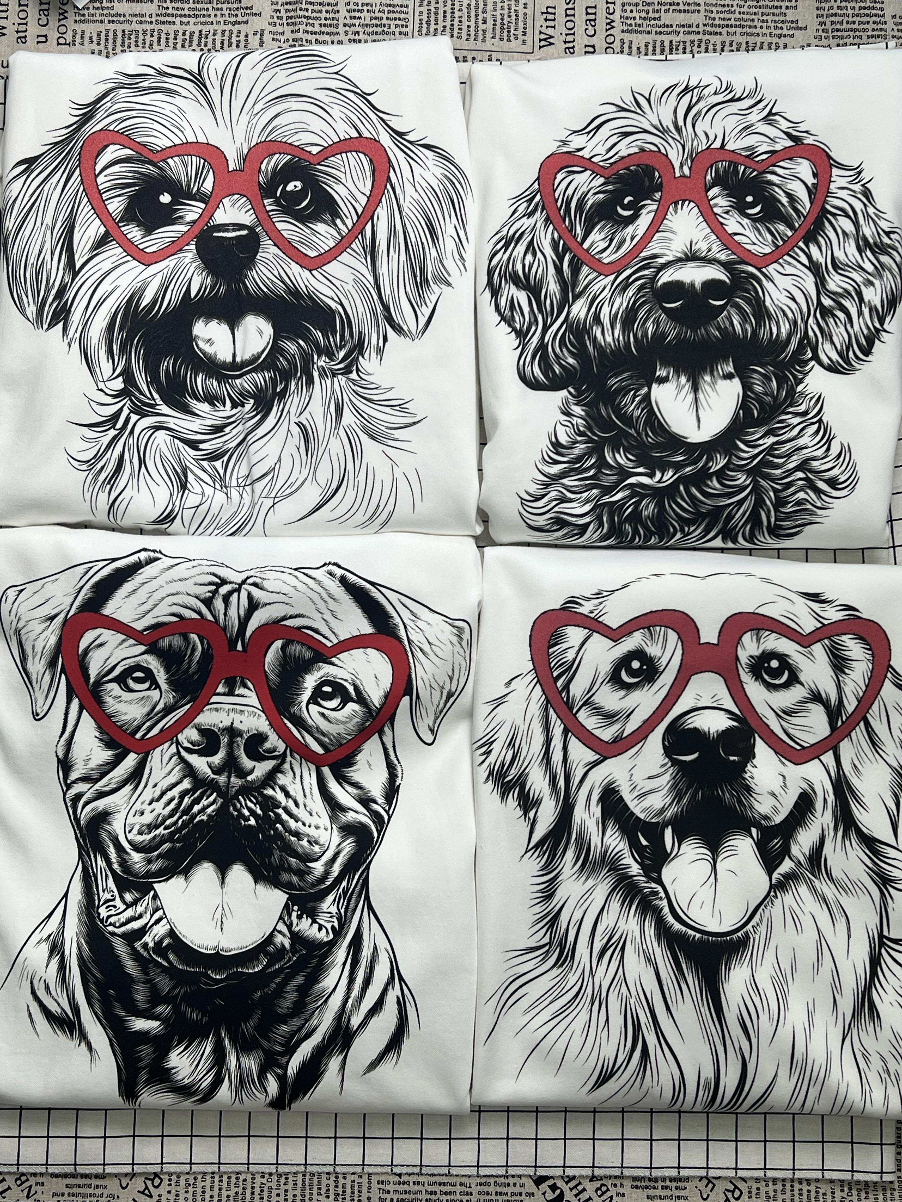 XL-3XL Cute Dog with Red Heart Glasses Sweatshirt Soft Cotton Hoodie for Pet Lovers Fun Graphic Casual Everyday Wear XL-3XL Cute Dog with Red Heart Glasses Sweatshirt Soft Cotton Hoodie for Pet Lovers Fun Graphic Casual Everyday Wear