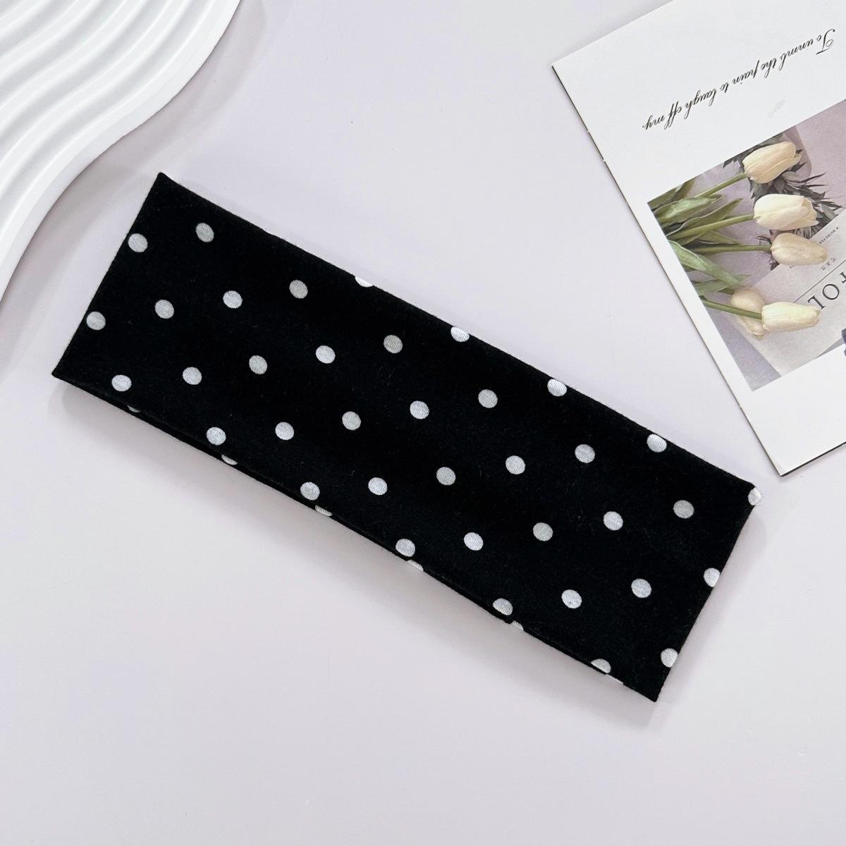 Elegant Polka Dot Print Elastic Hair Bands, Suitable for Daily Wear, Fitness, Running, Yoga, Sweatproof Anti-Slip, Bohemian Style Headscarf, Headbands Women
