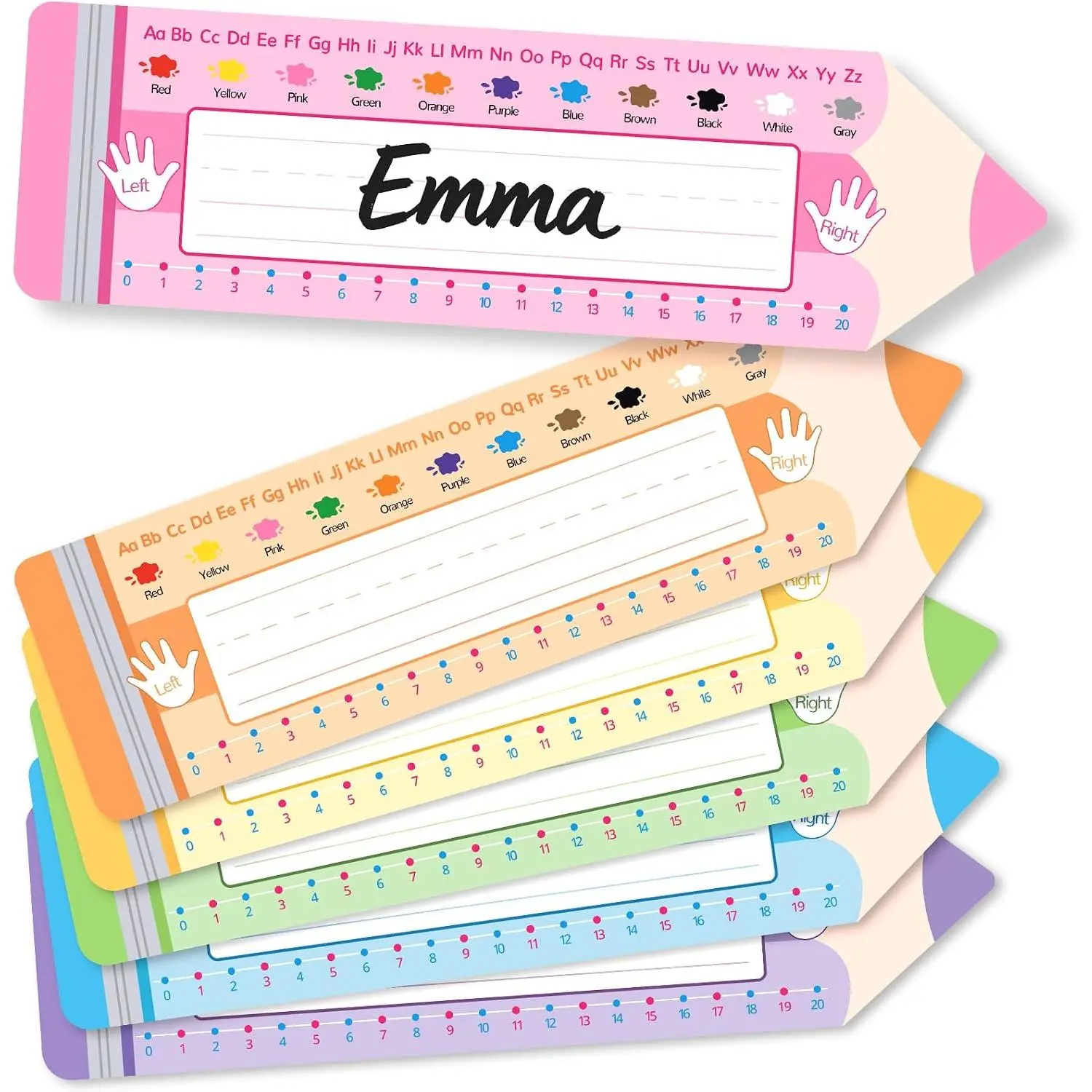 36 count Desk Name Tags for Classroom,  Pencil Desk Name Plates for Classroom Essentials Decor,  Grade   Haves