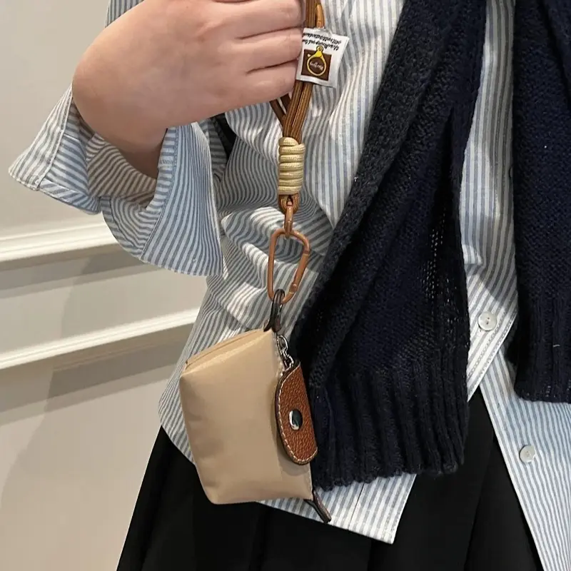 Mini Wallet for Women, Detachable Nylon Wrist Strap Coin Purse, Casual Purse, Zipper Closure, Decorative Bag, Christmas Gift, Affordable New Year Gifts