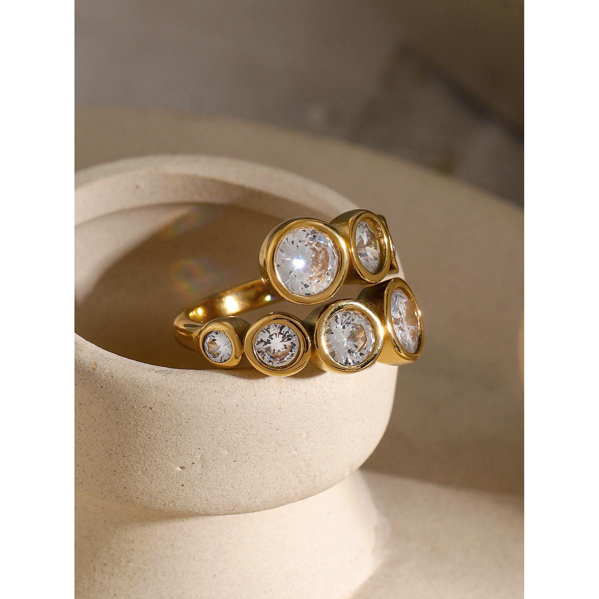 Open Ring for Women  Titanium Steel  Color Retention  INS Style  Minimalist Luxury Stackable Rings