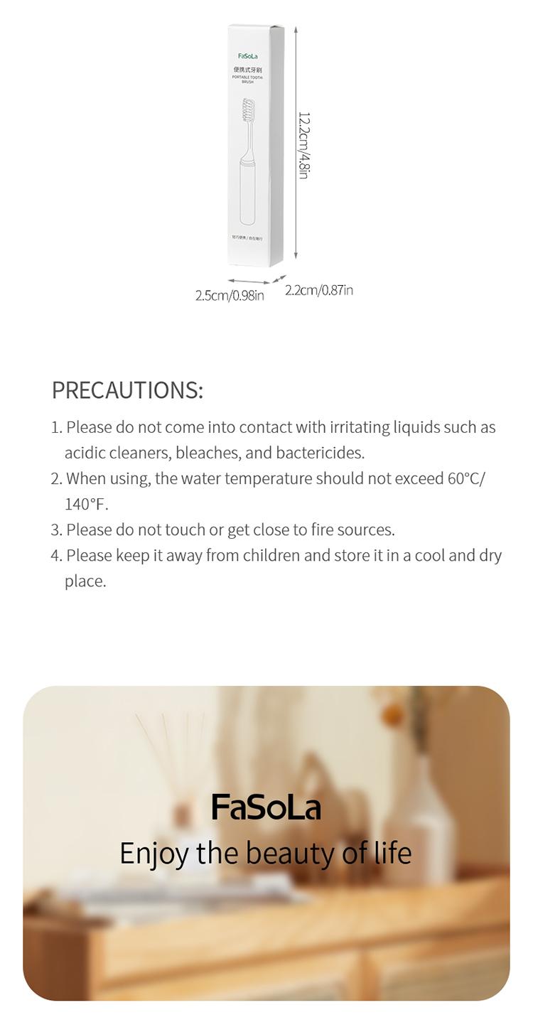 FaSoLa Travel Folding Toothbrush Multi-Functional Gum Protection Toothbrush Dustproof Small Head Toothbrush High-End Travel Portable Toothbrush
