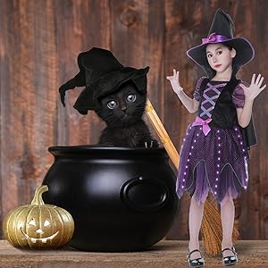 Sincere Party Girls Halloween Witch Costume,Deluxe Adorable Neon Colorful Witch Fancy Dress Up Costumes. Girls Ruffle Geometric Dress