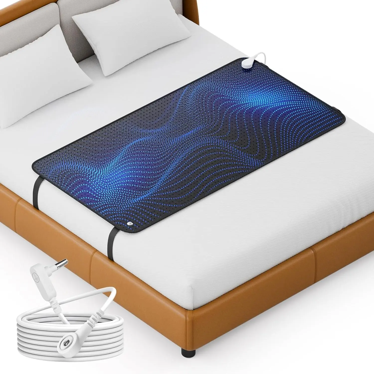 Conductive Carbon Fiber Grounding Mat for Queen Size Bed, 27*60 Earth Grounding Pad for Home Use, Improves Sleep Quality Grounding Sleeping Mat