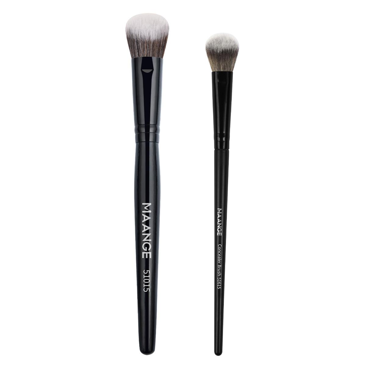 Makeup Brush Set, 2 Counts/set Fingertip Foundation Brush & Fingertip Concealer Brush, Face Makeup Tools, Face Makeup Brushes, Makeup Blending Brush, Gift for Women & Girl, Cosmetic Brush Set
