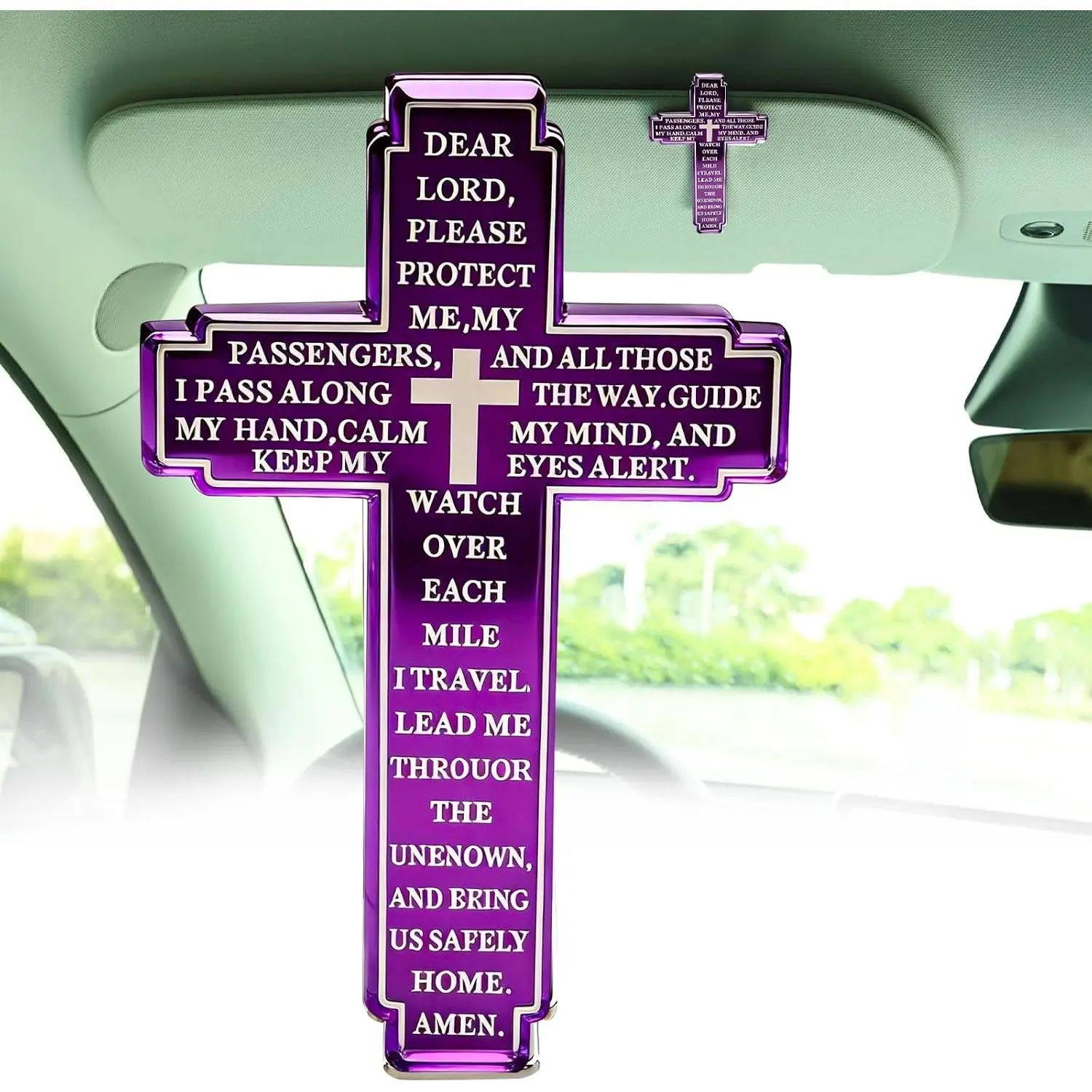 Drive Safe Visor Clip for , Christian   Accessory, Religious  Visor Ornament for Drivers,   Charm  Idea,