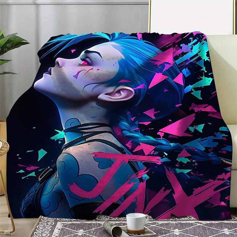 Hot Anime Arcane HD Blanket Cool Jinx Throw Blanket for Home Bedroom Bed Sofa Travel Office Warm Blanket for Winter Hot Anime Arcane HD Blanket Cool Jinx Throw Blanket for Home Bedroom Bed Sofa Travel Office Warm Blanket for Winter