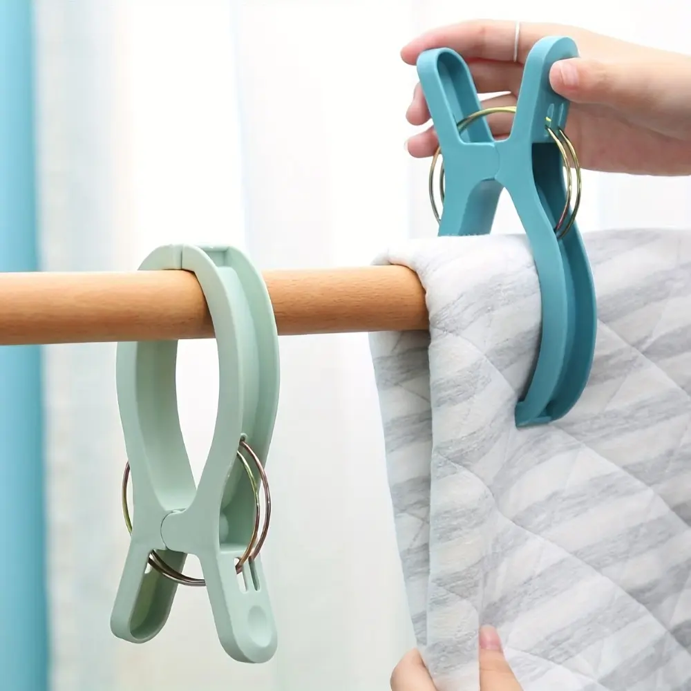 3pcs Assorted Thick Large Plastic Windproof Quilt Clips, Suitable for Outdoor Use, Dormitory Bed Cover Fasteners, Can Be Used for Blankets, Quilts, Bed Covers, Clothing Clips, Plastic Hangers, Clothes Drying Clips, Quilt Drying Clips, Clothes Pins