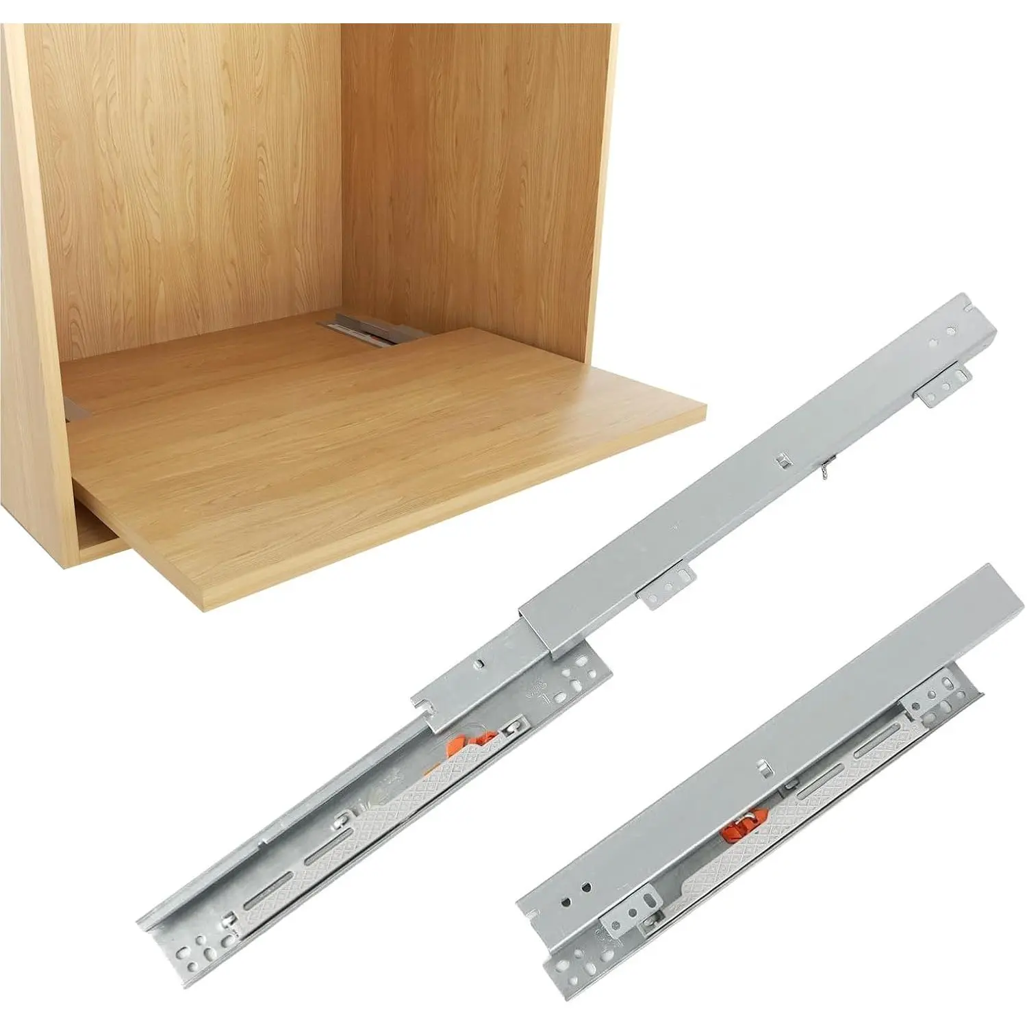 Undermount Drawer Slide Bottom Mount Pull Out Shelf Slides Full Extension