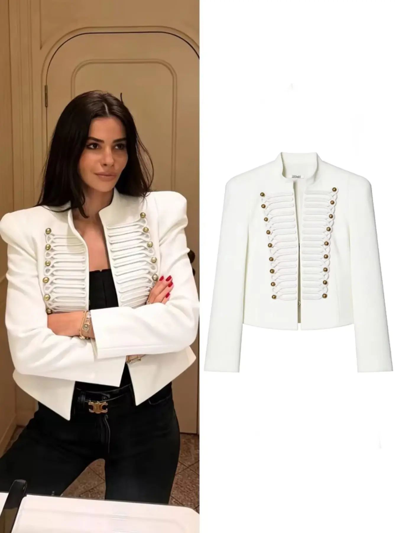 Women's High Street Jackets 2026 Autumn New Chic Female O-Neck Single Breasted Solid Napoleon Jackets Fashion Casual Lady Coats Casual Fashion Outerwear